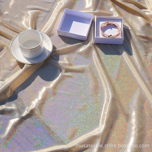 Shiny Matte Hologram Metallic Holographic Projection Fabric